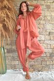 Larc Poet Blouse Indian Red